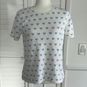 LAKE Blue & White Heart Pajama T-shirt